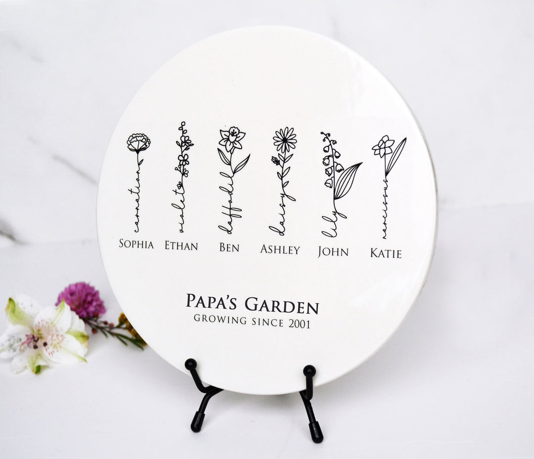 Father's Day Gift - Dad's Garden - Garden of Love Personalized Garden Tile