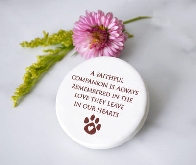 Dog Sympathy Gift - READY TO SHIP - A Faithful Companion is Always Remembered in the Love They Leave in Our Hearts