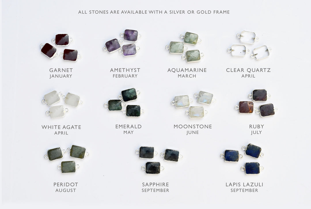 Aquamarine Gemstone Slice Necklace, Raw Birthstone Necklace