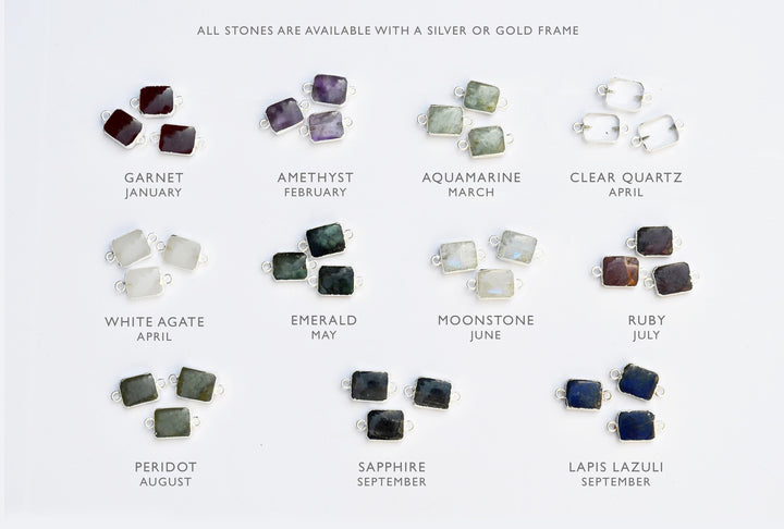 Aquamarine Gemstone Slice Necklace, Raw Birthstone Necklace