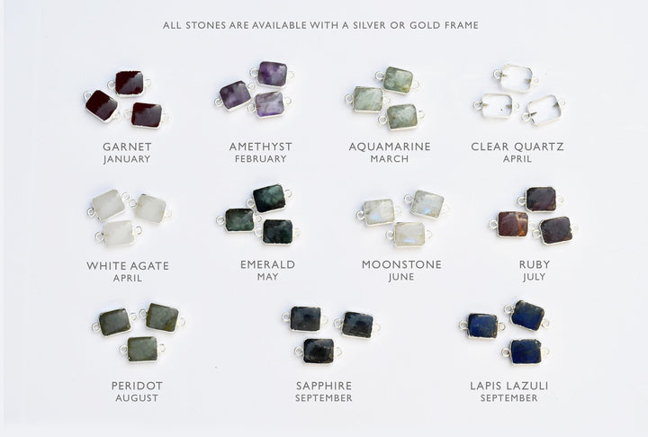 Blue Opal Gemstone Slice Bracelet, Raw Birthstone Bracelet