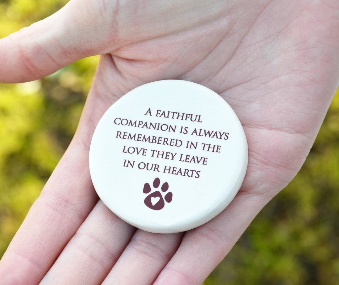 Dog Sympathy Gift - READY TO SHIP - A Faithful Companion is Always Remembered in the Love They Leave in Our Hearts