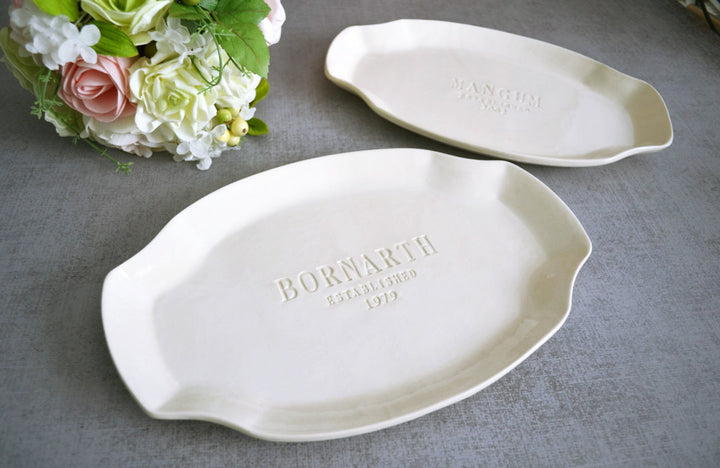 Set of Personalized Platters - Unique Parent Wedding Gift