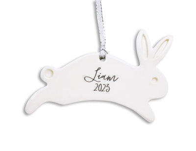 Bunny Ornament,  Personalized Baby's First Christmas 2023