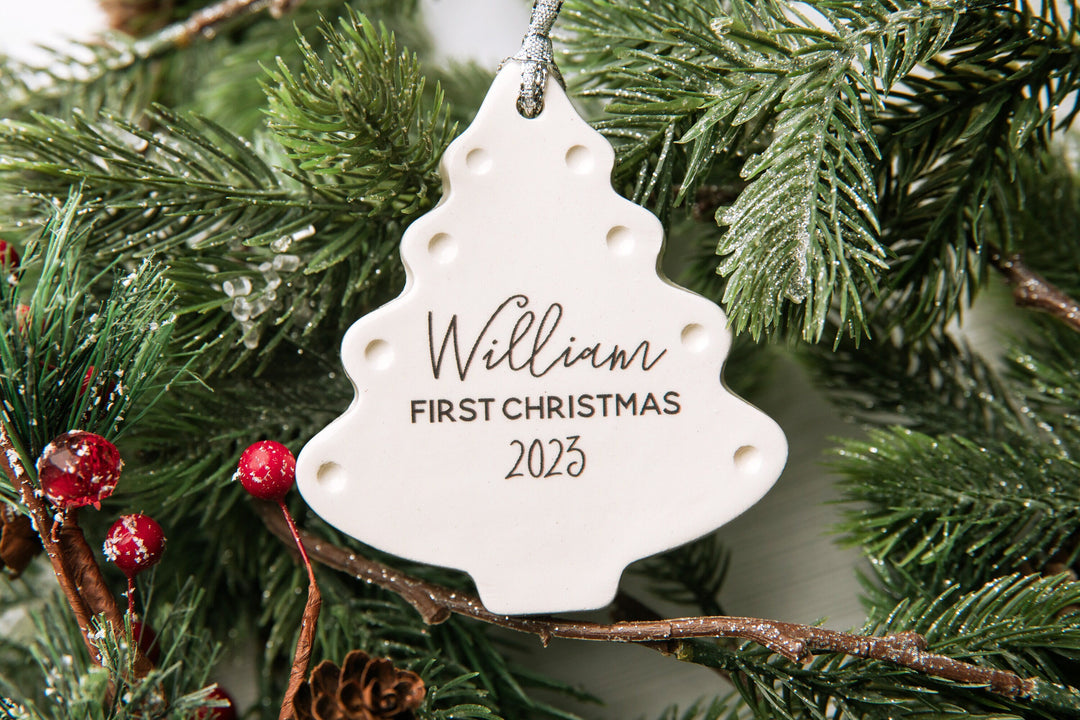 Tree Ornament, Personalized Baby's First Christmas Ornament