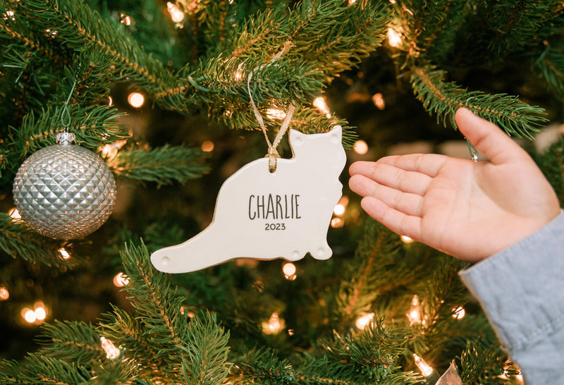 Cat Christmas Ornament - Custom Ornament with Name