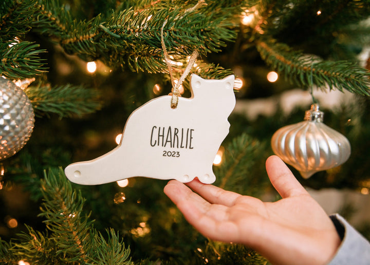 Cat Christmas Ornament - Custom Ornament with Name