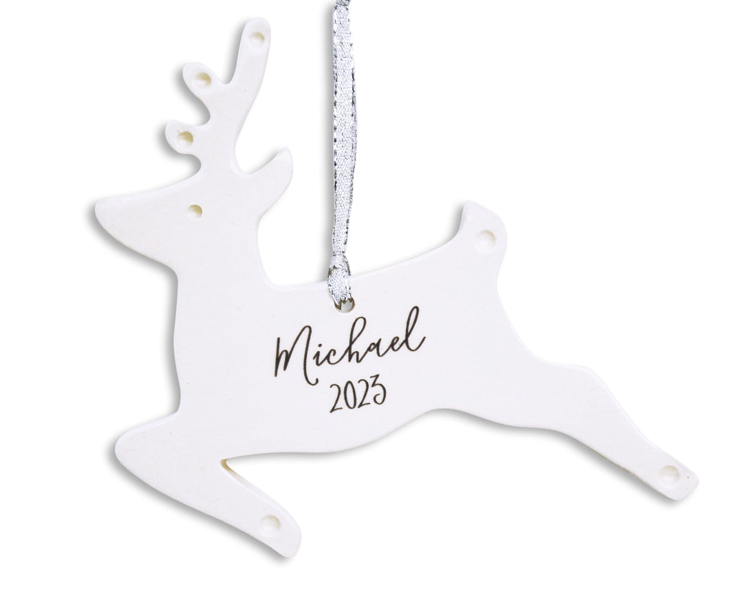 Reindeer Ornament, Personalized Baby's First Christmas 2025