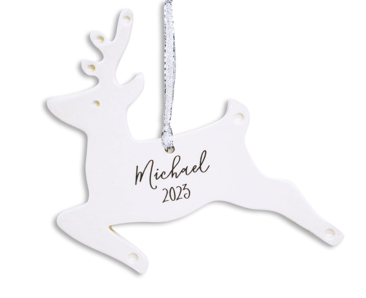 Reindeer Ornament, Personalized Baby's First Christmas 2025