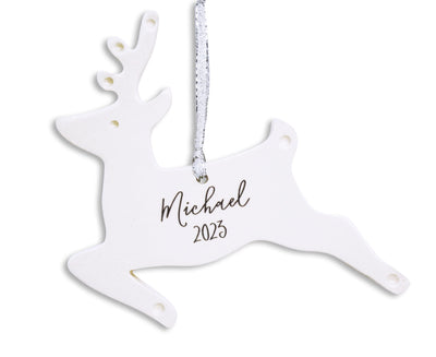 Reindeer Ornament, Personalized Baby's First Christmas 2023