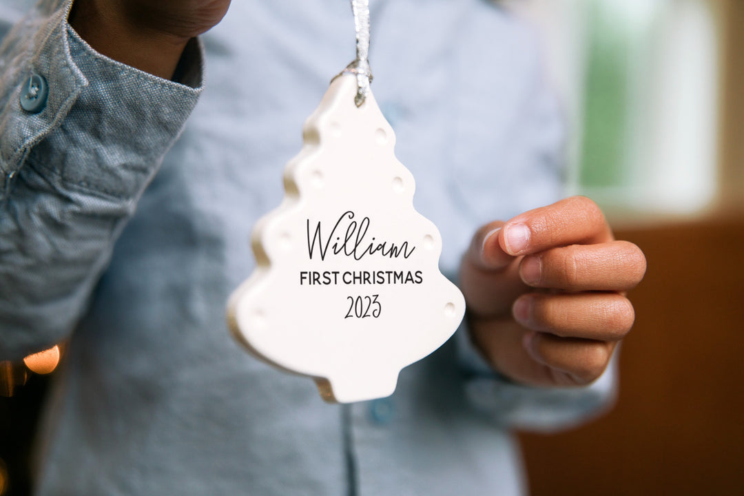 Tree Ornament, Personalized Baby's First Christmas Ornament