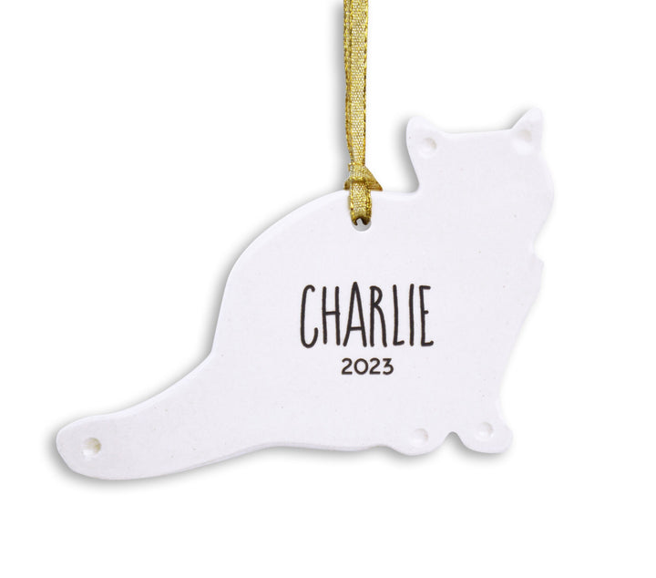 Cat Christmas Ornament - Custom Ornament with Name