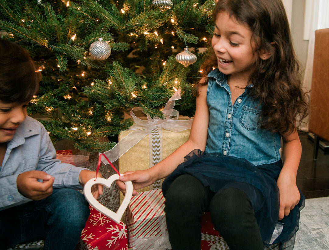 First Christmas Ornament 2025 - Personalized Family Heart