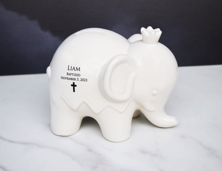 Personalized Elephant Bank - Custom Bank with Name