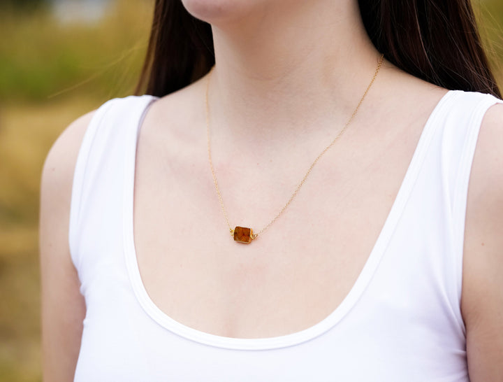 Citrine Gemstone Slice Bracelet, Raw Birthstone Bracelet