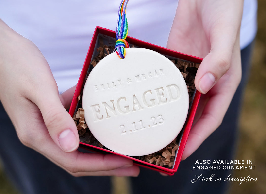 Personalized Gay Couples Ornament - Custom Married Ornament