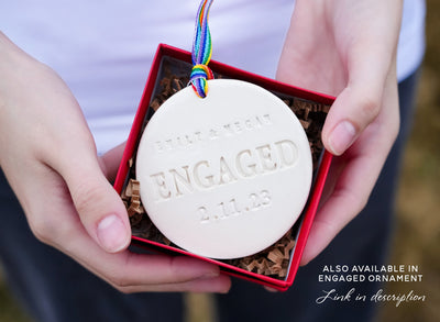 Personalized Gay Couples Ornament - Custom Married Ornament