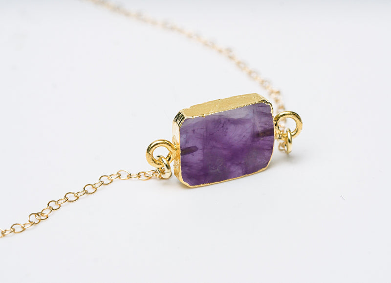 Amethyst Necklace, February Birthstone, Handmade Jewelry, Unique Birthday Gift for Her, Amethyst Jewelry