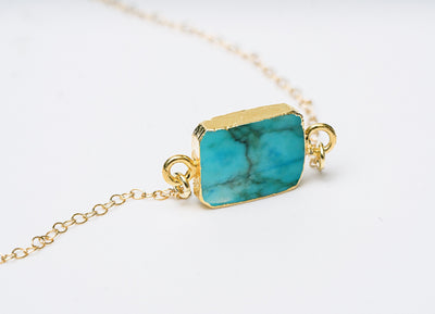 Turquoise Necklace, December Birthstone, Handmade Jewelry, Unique Birthday Gift for Her, Turquoise Jewelry