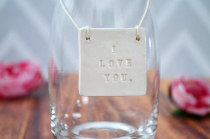 Bud Vase - I Love You - Gift - Glass