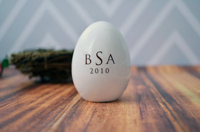 Set of 3 - Personalized Ceramic Easter Eggs - Unique Easter Gift Idea