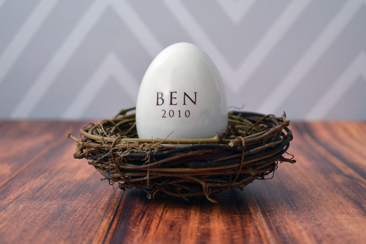 Set of 2 - Personalized Ceramic Easter Egg - Unique Easter Gift Idea