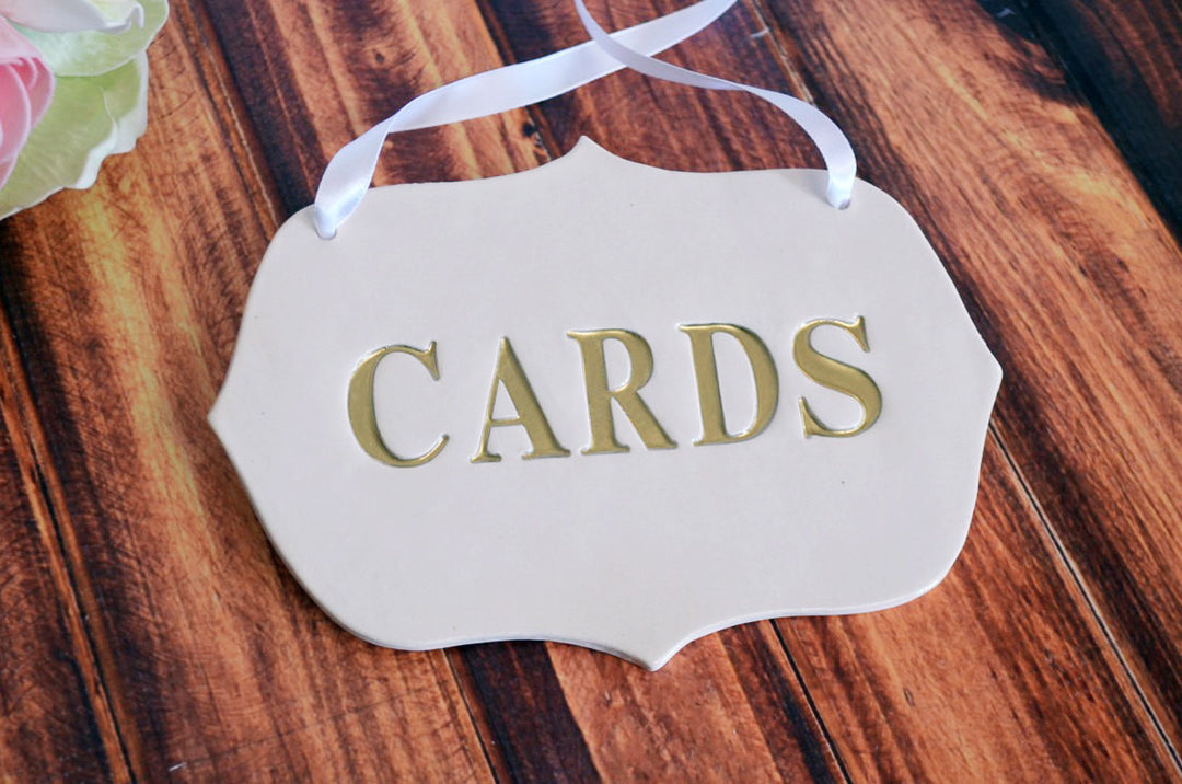 Cards Sign for Wedding Card Box - READY TO SHIP - Available in different colors