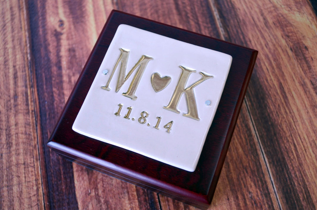 Ring Bearer Box - Personalized - Rosewood Finish