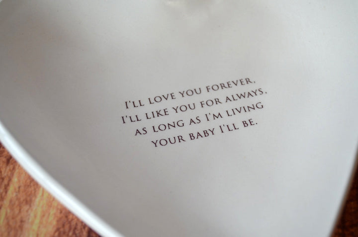 As Long as I'm Living Your Baby I'll Be - Large Heart Bowl - READY TO SHIP