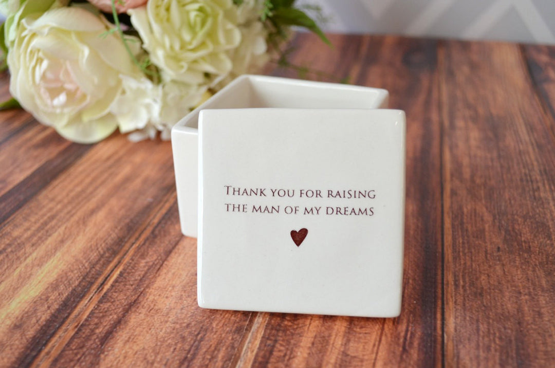 Unique Mother of the Groom Gift - ADD CUSTOM TEXT - Deep Square Keepsake Box