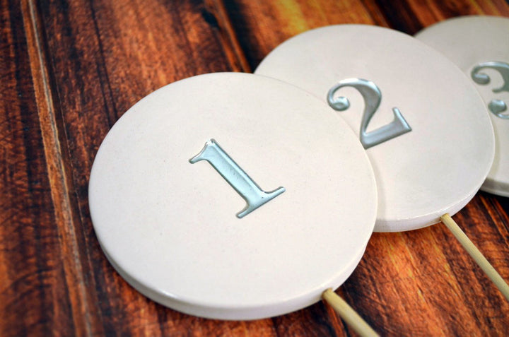 Wedding Table Numbers in Gold, Silver, or Black