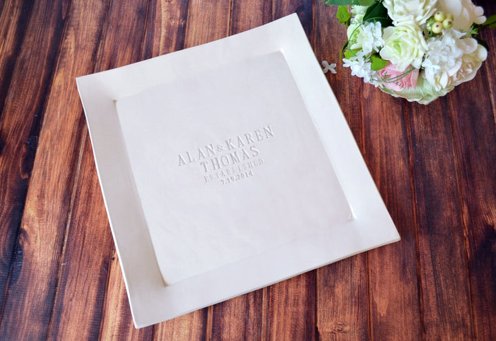 Extra Large Personalized Wedding Signature Guestbook Platter, Wedding Gift or Anniversary Gift With First and Last Names