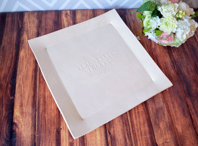 Extra Large Personalized Wedding Signature Guestbook Platter, Wedding Gift or Anniversary Gift With First and Last Names