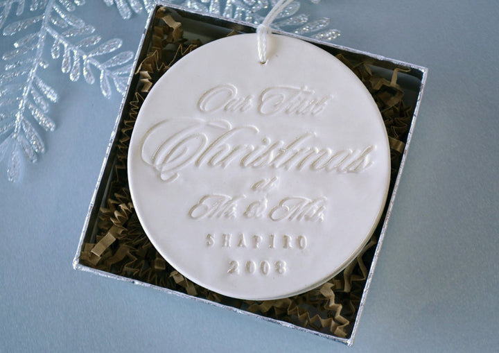 Personalized Our First Christmas as Mr. & Mrs. Ornament 2024