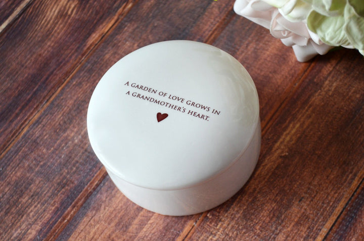 Unique Grandmother Gift -Keepsake Box - A Garden of Love Grows in a Grandmother's Heart