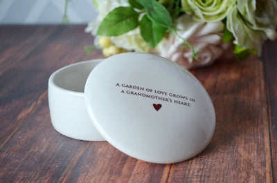 Unique Grandmother Gift -Keepsake Box - A Garden of Love Grows in a Grandmother's Heart