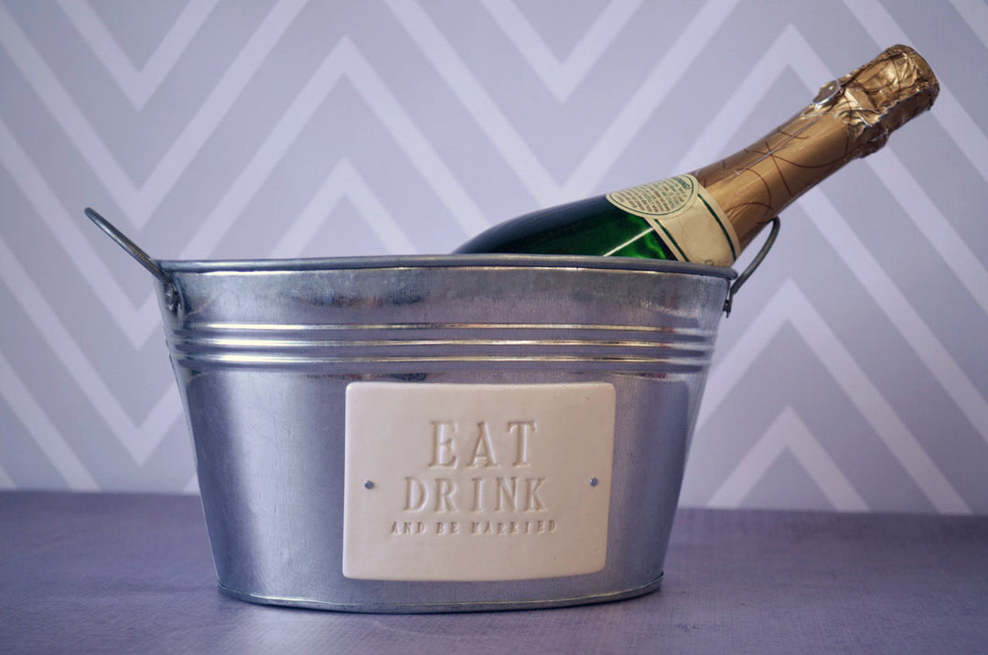 Eat, Drink and Be Married - Champagne Bucket - Wedding Gift