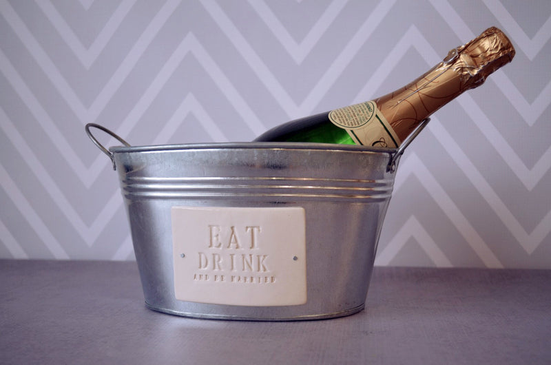 Eat, Drink and Be Married - Champagne Bucket - Wedding Gift