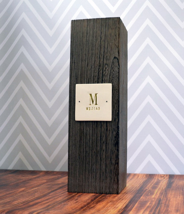 6th Wedding Anniversary Gift | PERSONALIZED | Wedding Gift | Monogrammed Kiri Wood Vase