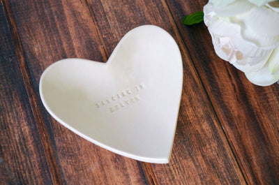 Sympathy Gift - Dancing in Heaven - Heart Shaped Bowl - READY TO SHIP