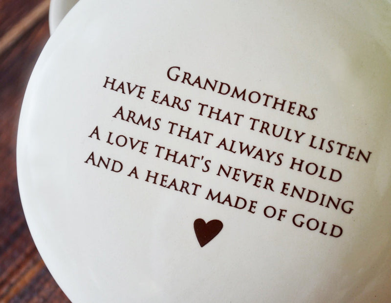 Unique Grandmother Gift - Round Keepsake Box  - Add Custom Text