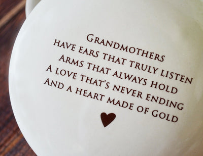 Mother's Day Gift for a Grandmother - READY TO SHIP - Round Keepsake Box