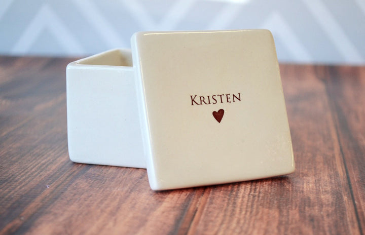 Unique Flower Girl Gift - Deep Square Keepsake Box