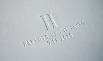 Parent Wedding Gift - Personalized Platter with Initlal and Wedding Date