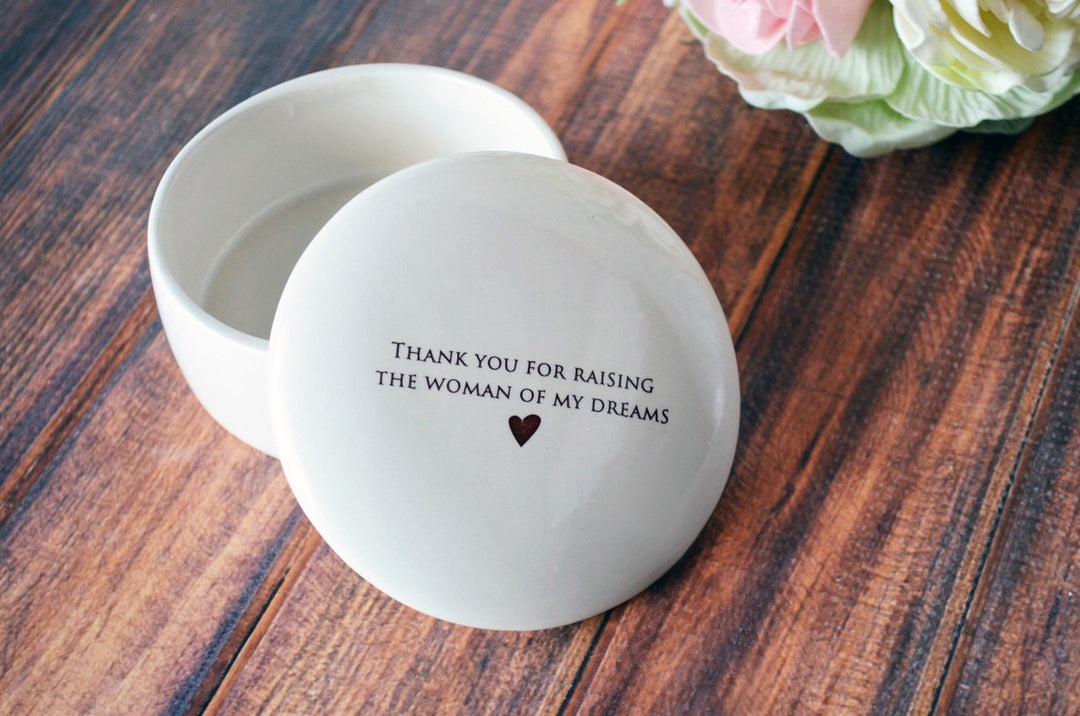 Unique Mother of the Bride Gift - Keepsake Box - Add Custom Text - Thank you for raising the woman of my dreams