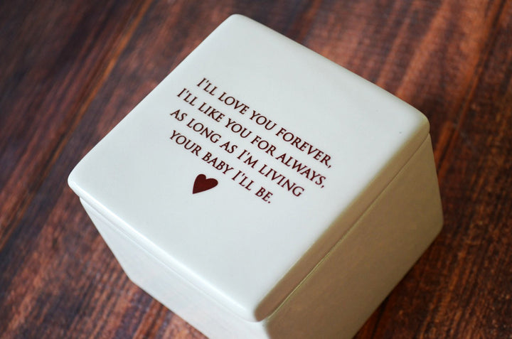 Unique Mother of the Bride Gift - As Long as I'm Living Your Baby I'll Be - Deep Square Keepsake Box