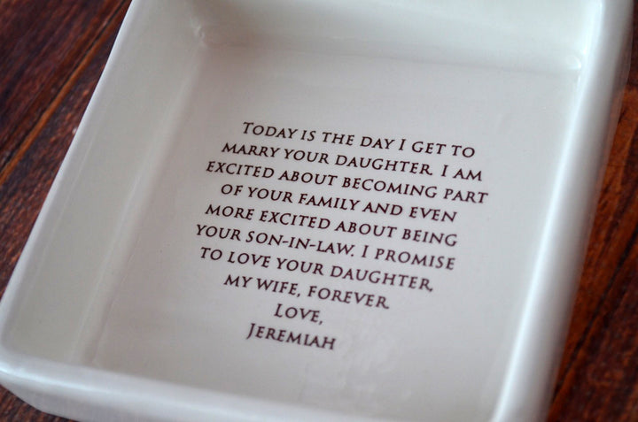 Unique Mother of the Bride Gift From the Groom - Square Keepsake Box