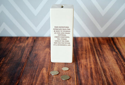 Personalized Modern Bank - Baptism Gift, Baby Gift or First Communion Gift