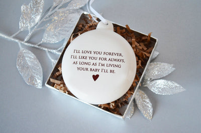 As Long as I'm Living Your Baby I'll Be - Personalized Holiday Bulb Ornament