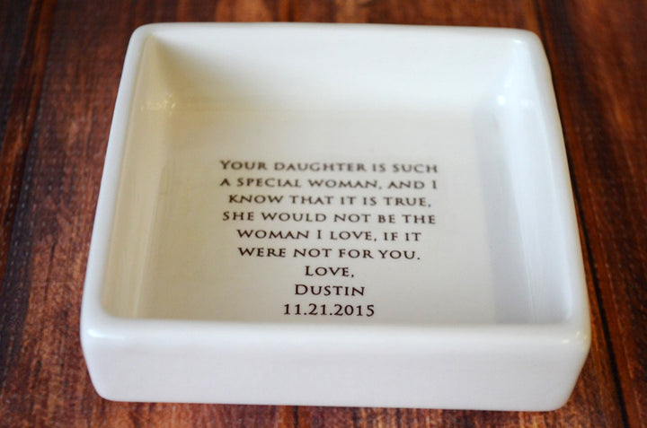 Thank You for Raising an Incredible Woman - Gift From Groom - Square Keepsake Box